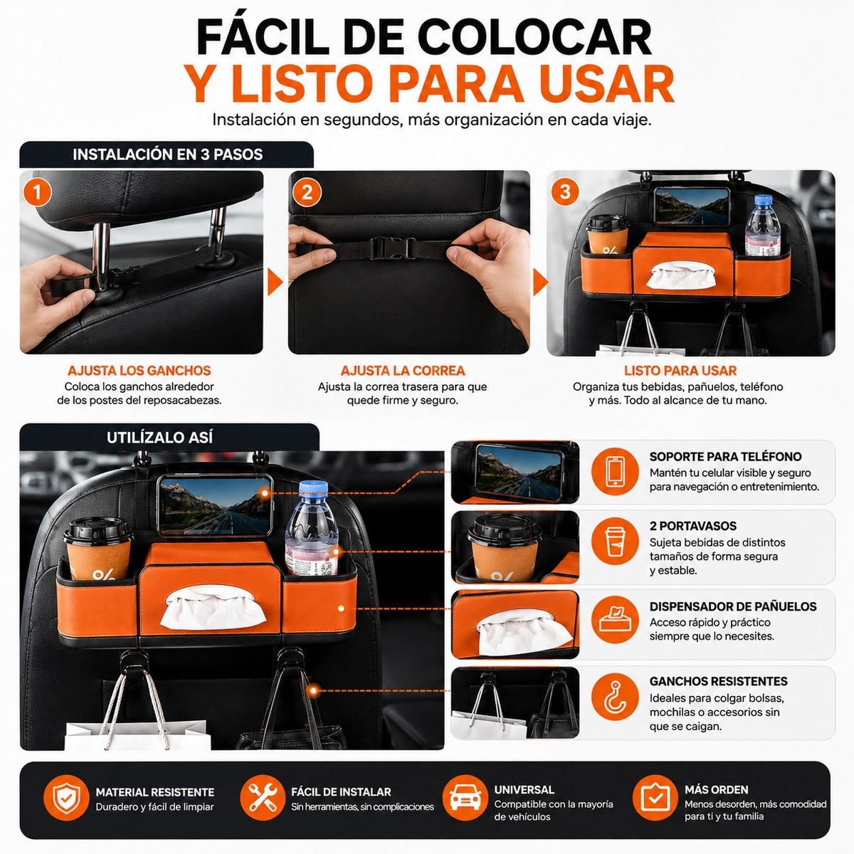 Organizador de Auto HOLDCY