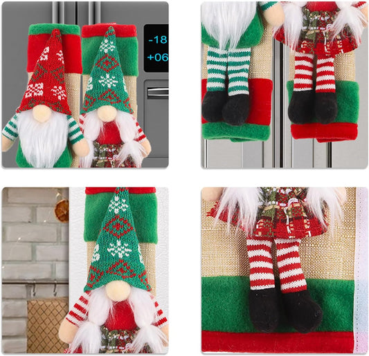 Set Cubre Manillas Gnomos Navideños