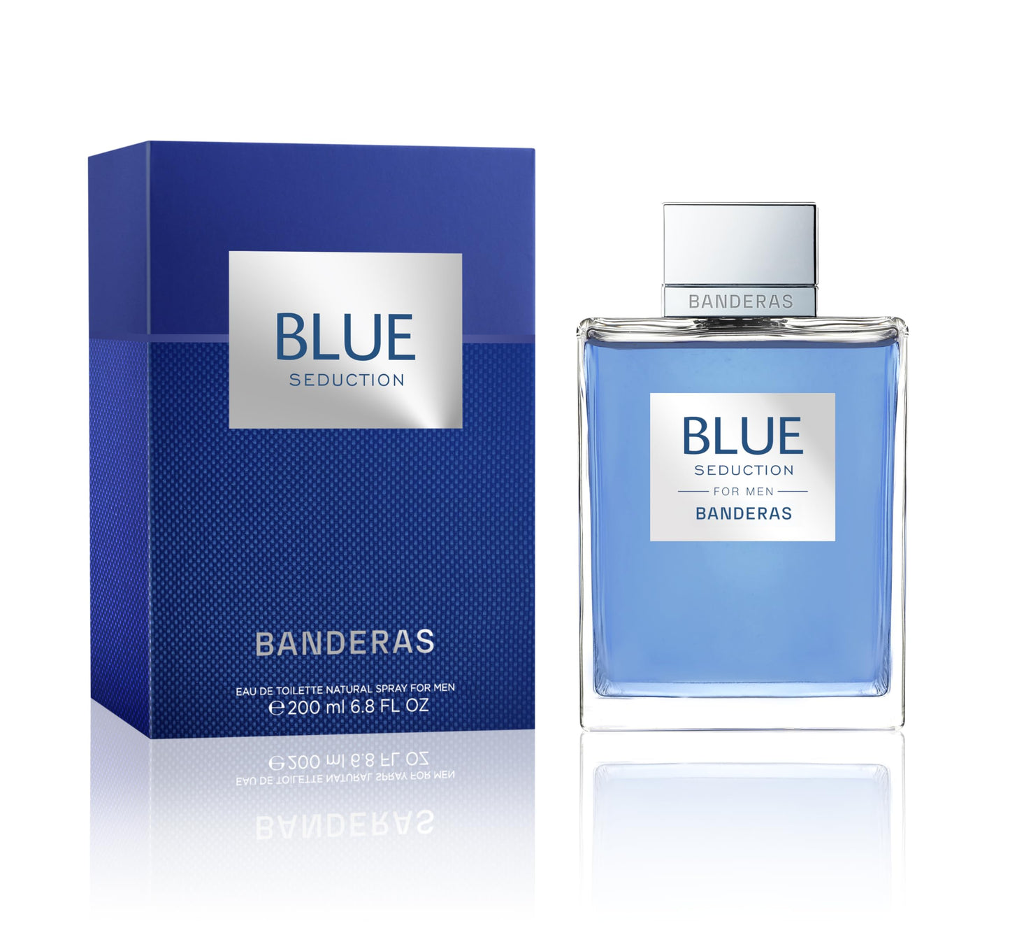 Banderas - Blue Seduction Eau De Toilette for Men – Woody Notes of Apple Sea Water - 6.8 Fl Oz