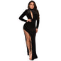 Split Hollow Long Sleeve Dress