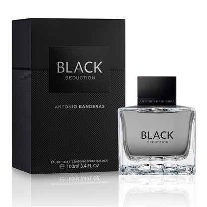Antonio Banderas Seduction in Black for Men Eau de Toilette Spray 3.4 Oz