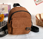 Cute Corduroy Backpack With Small Cosmetic Bag