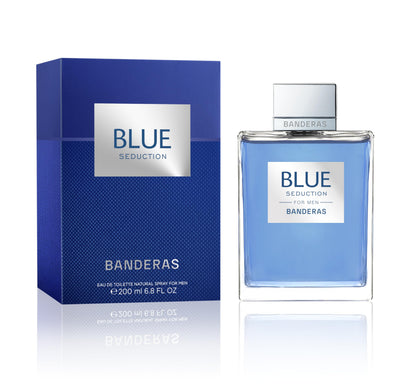 Banderas - Blue Seduction Eau De Toilette for Men – Woody Notes of Apple Sea Water - 6.8 Fl Oz