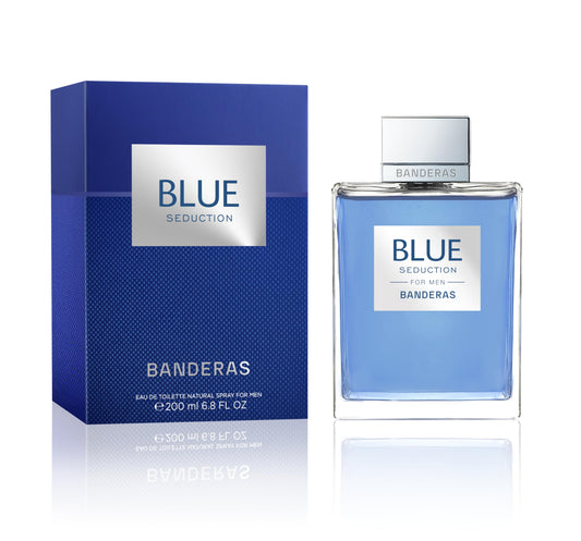 Banderas - Blue Seduction Eau De Toilette for Men – Woody Notes of Apple Sea Water - 6.8 Fl Oz