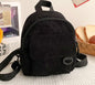 Cute Corduroy Backpack With Small Cosmetic Bag