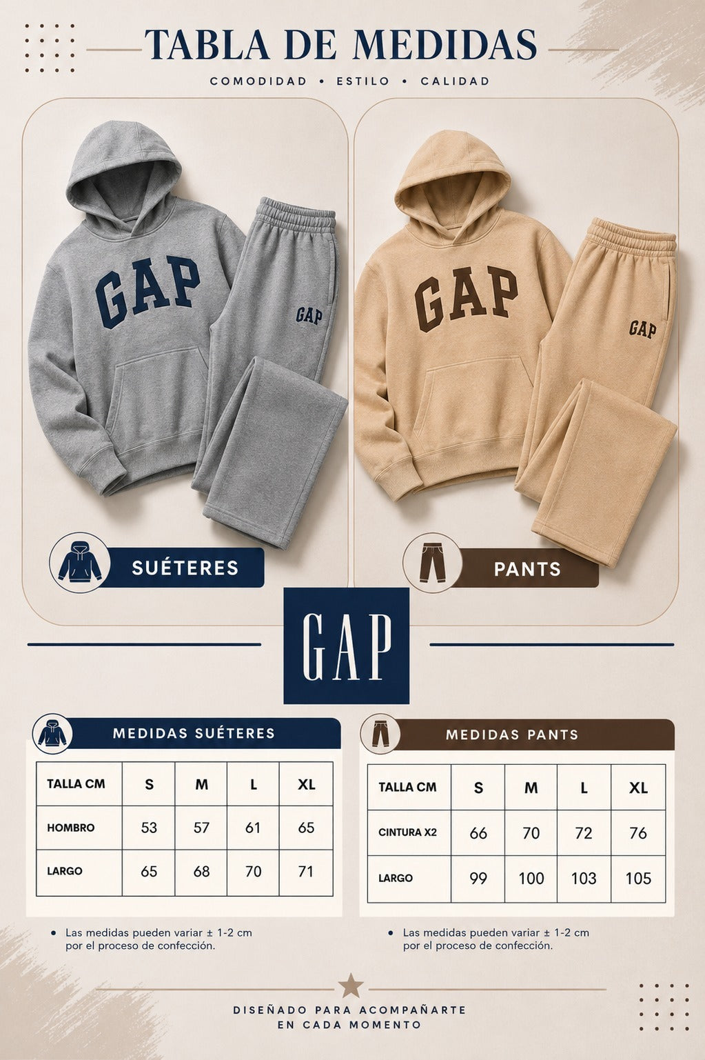 Set Gap  Sudadera + Pantalón – Estilo Urbano