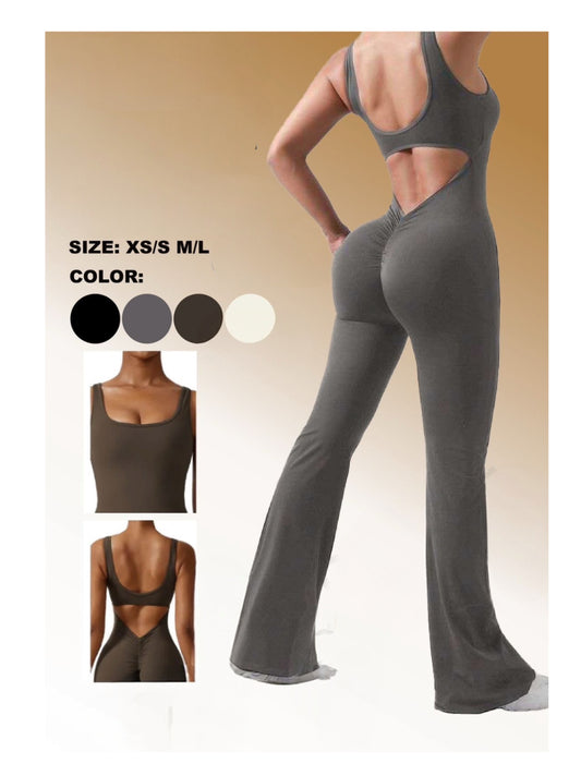 Enterizo Palazzo Seductor con Detalles Bling Bling – Pierna Acampanada