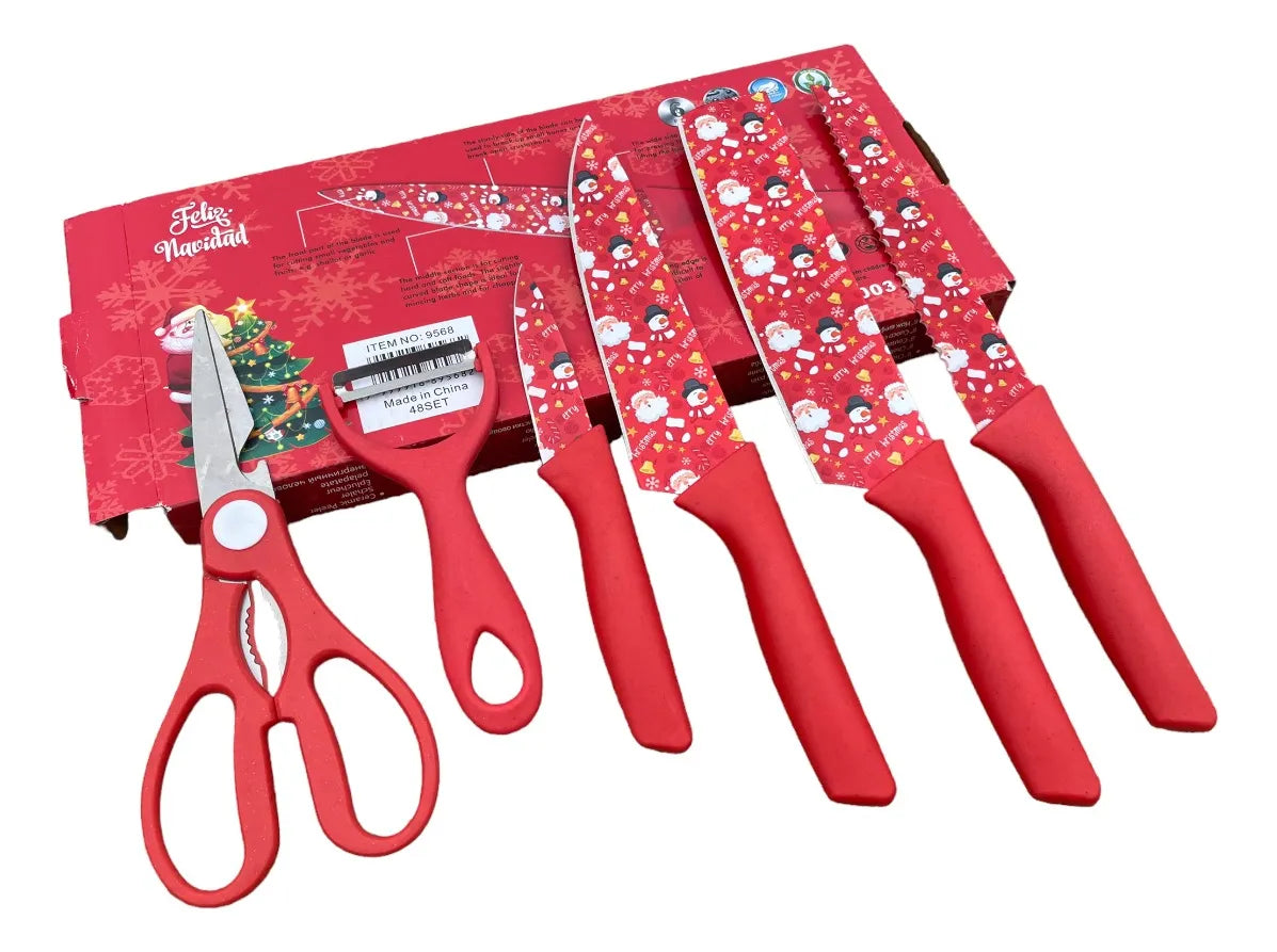 Set de Cuchillos Navideños