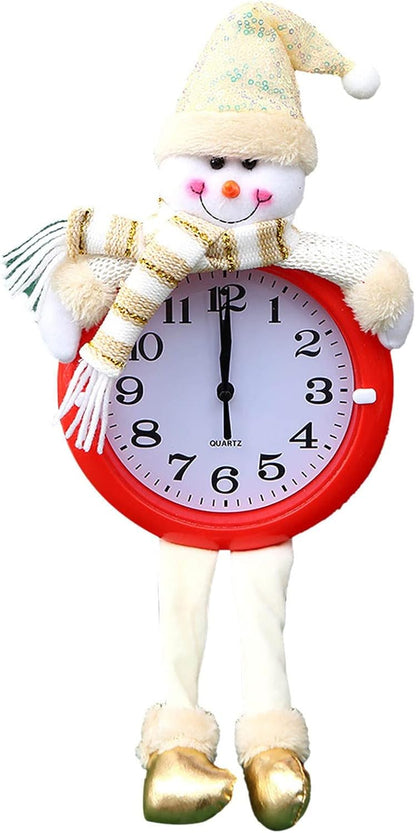 Reloj de Mesa Muñeco de Nieve Navideño