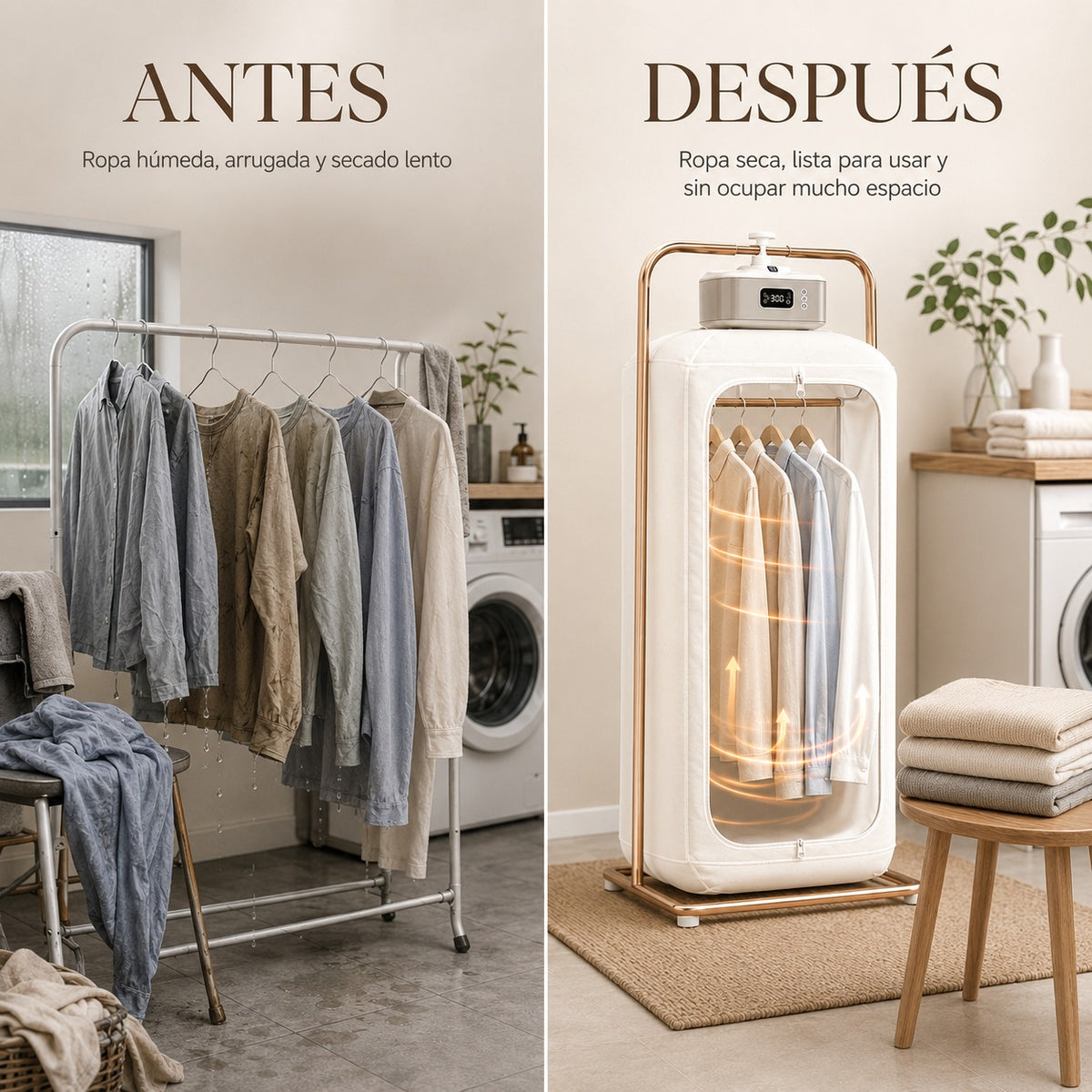 Secadora Portátil Plegable de Ropa – Secado Rápido en Casa