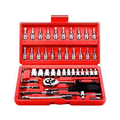 Set de Llaves de Dado 46 Piezas – Kit Profesional de Herramientas