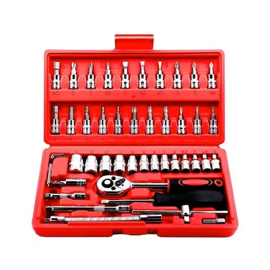 Set de Llaves de Dado 46 Piezas – Kit Profesional de Herramientas