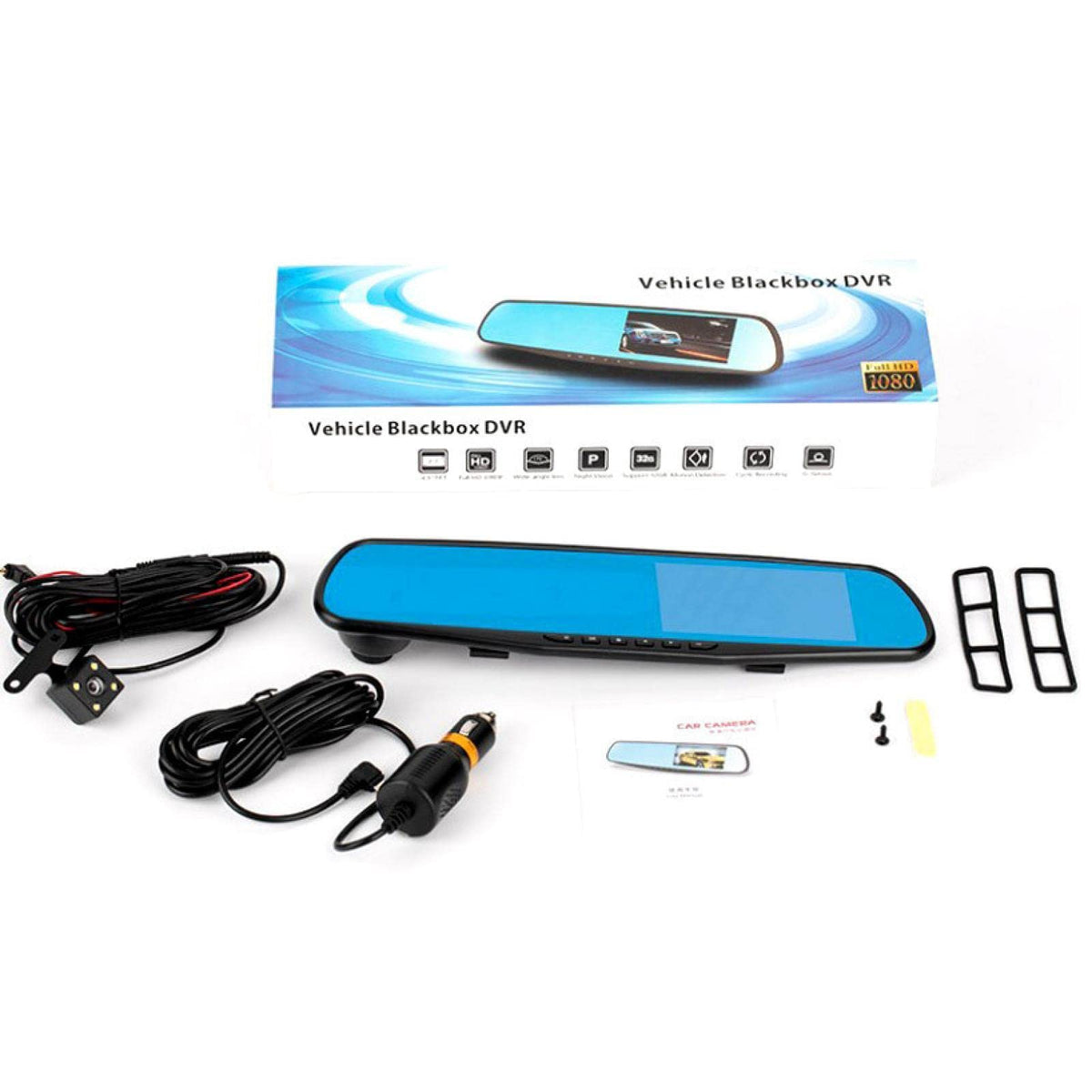 Retrovisor con Cámara Grabador para Auto