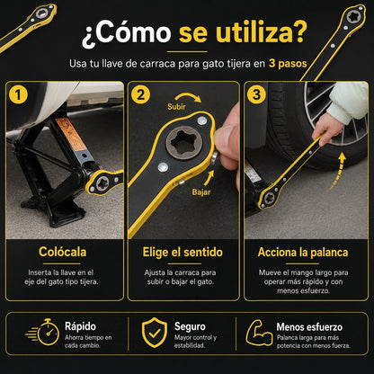 Llave Trinquete de Fácil Uso para Auto