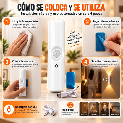 Lámpara LED Compacta con Sensor de Movimiento