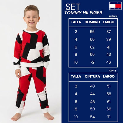 Set Tommy Niño Suéter + Pants 100% Algodón